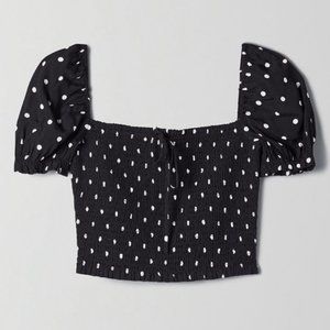 Aritzia Wilfred Smocked Blouse